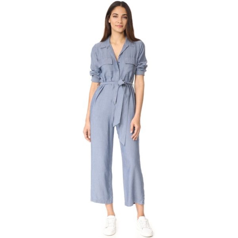 L'AGENCE Delia Denim Blue Jumpsuit size 0